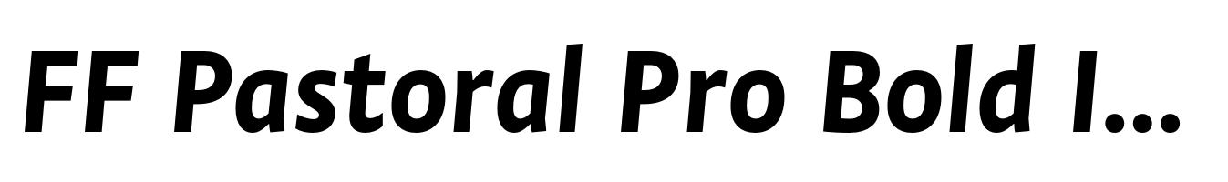 FF Pastoral Pro Bold Italic